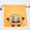 BTS bt21 Cartoon Q back Plush Drawstring Storage Bag