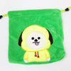 BTS bt21 Cartoon Q back Plush Drawstring Storage Bag