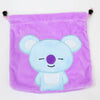 BTS bt21 Cartoon Q back Plush Drawstring Storage Bag