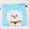 BTS bt21 Cartoon Q back Plush Drawstring Storage Bag