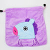 BTS bt21 Cartoon Q back Plush Drawstring Storage Bag