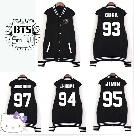 BTS Long sleeve jacket high quality hoody